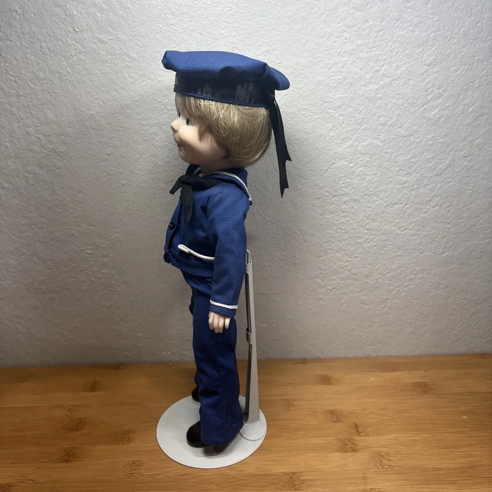 Vintage Little Boy in Sailor Suit All Porcelain Artist Doll 14